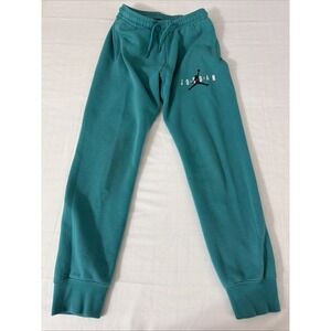 Nike Air Jordan Basketball Fit Youth Boys Sweatpants Size Medium 10-12 Teal Gym